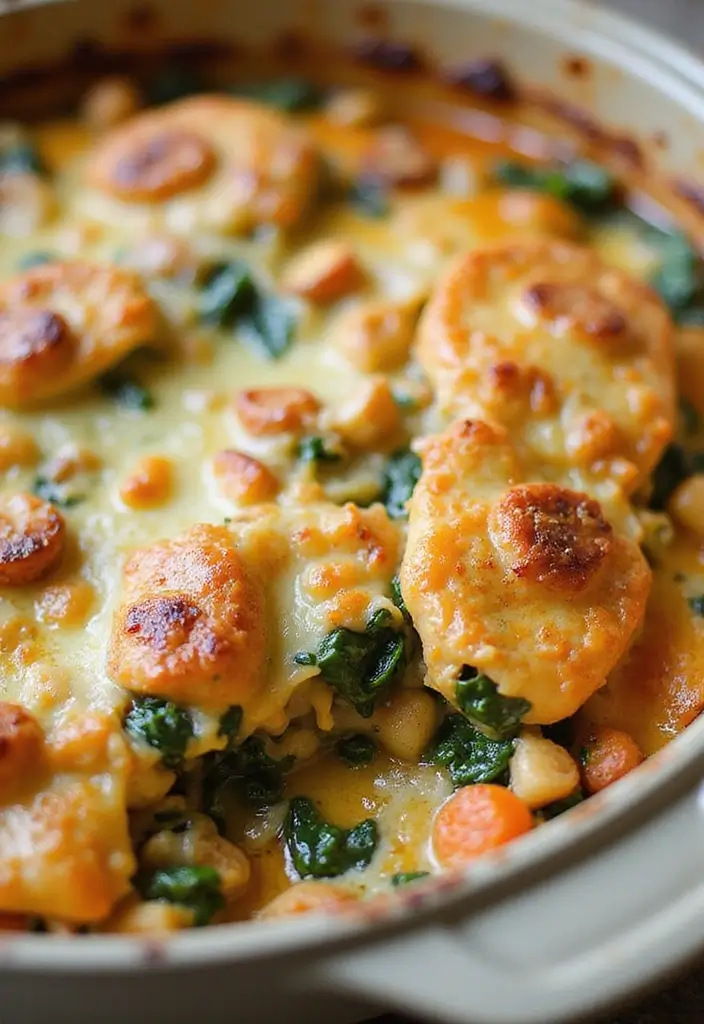 30 Santa Fe Chicken Crockpot Recipes That Are Southwest Comfort - 20. Santa Fe Chicken and Spinach Casserole