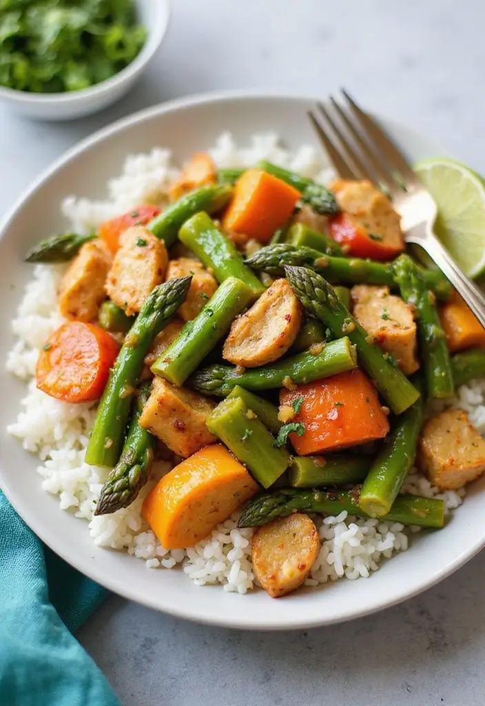 30 Santa Fe Chicken Crockpot Recipes That Are Southwest Comfort - 22. Santa Fe Chicken and Asparagus Stir-Fry