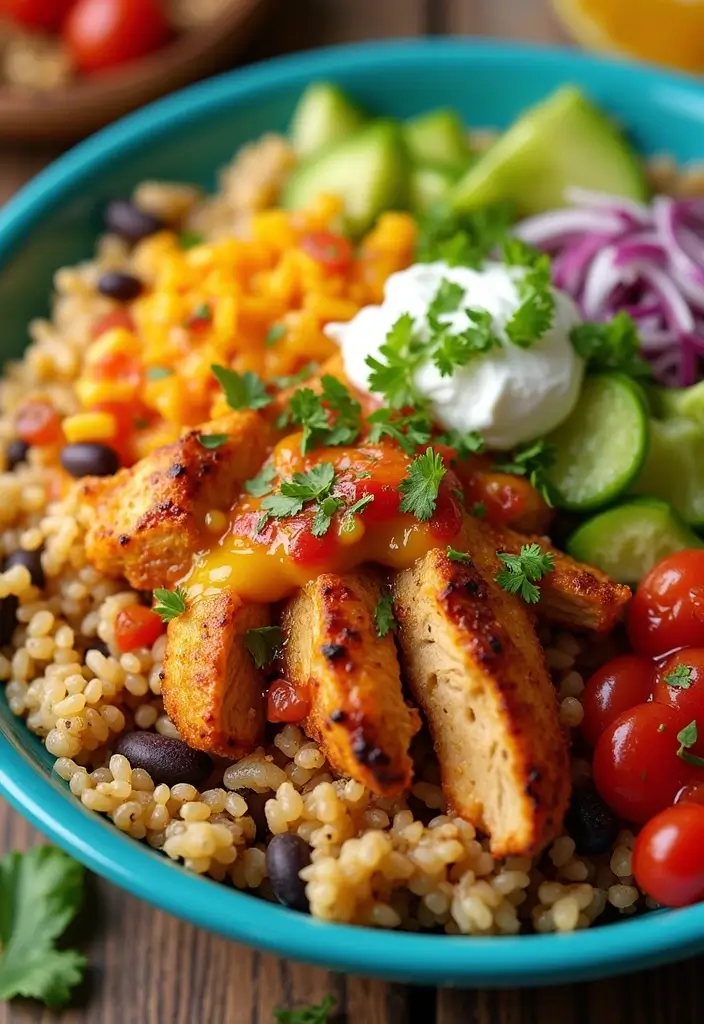 30 Santa Fe Chicken Crockpot Recipes That Are Southwest Comfort - 9. Southwest Chicken Burrito Bowl