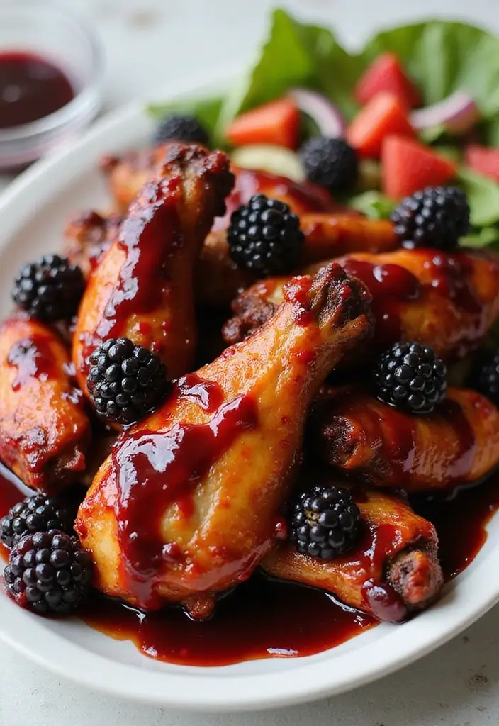 30 Sauce for Chicken Wings Recipes That Are Bold & Sticky - 19. Blackberry BBQ Sauce