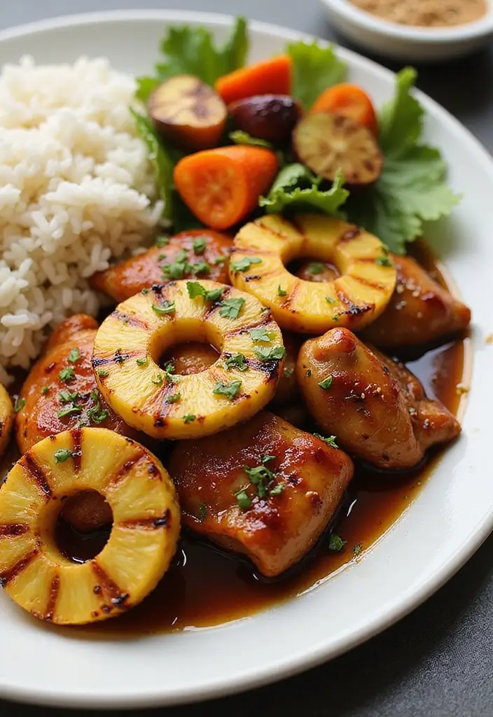 30 Shoyu Chicken Recipe Hawaii Style That's Sweet & Savory - 14. Shoyu Chicken with Grilled Pineapple