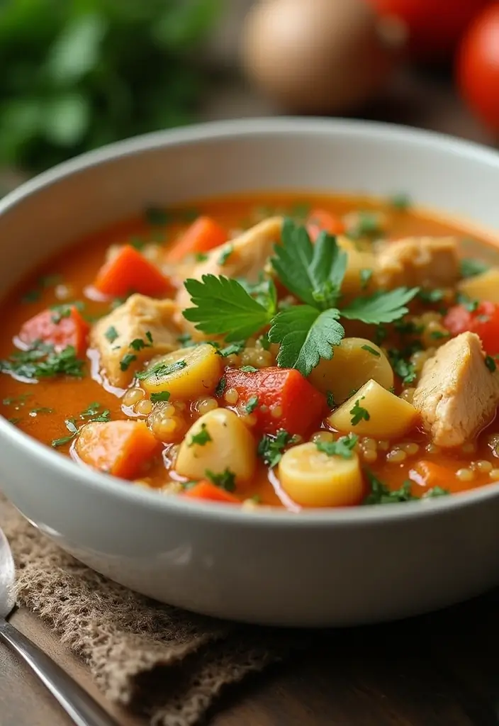 30 Soup with Rotisserie Chicken Recipes That Feel Cozy & Nourishing - 17. Chicken and Quinoa Soup