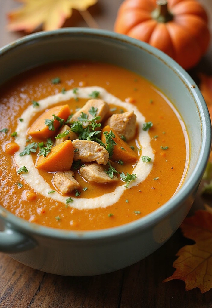 30 Soup with Rotisserie Chicken Recipes That Feel Cozy & Nourishing - 21. Chicken and Sweet Potato Soup