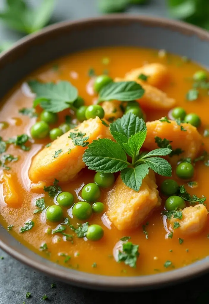 30 Soup with Rotisserie Chicken Recipes That Feel Cozy & Nourishing - 23. Chicken and Pea Soup