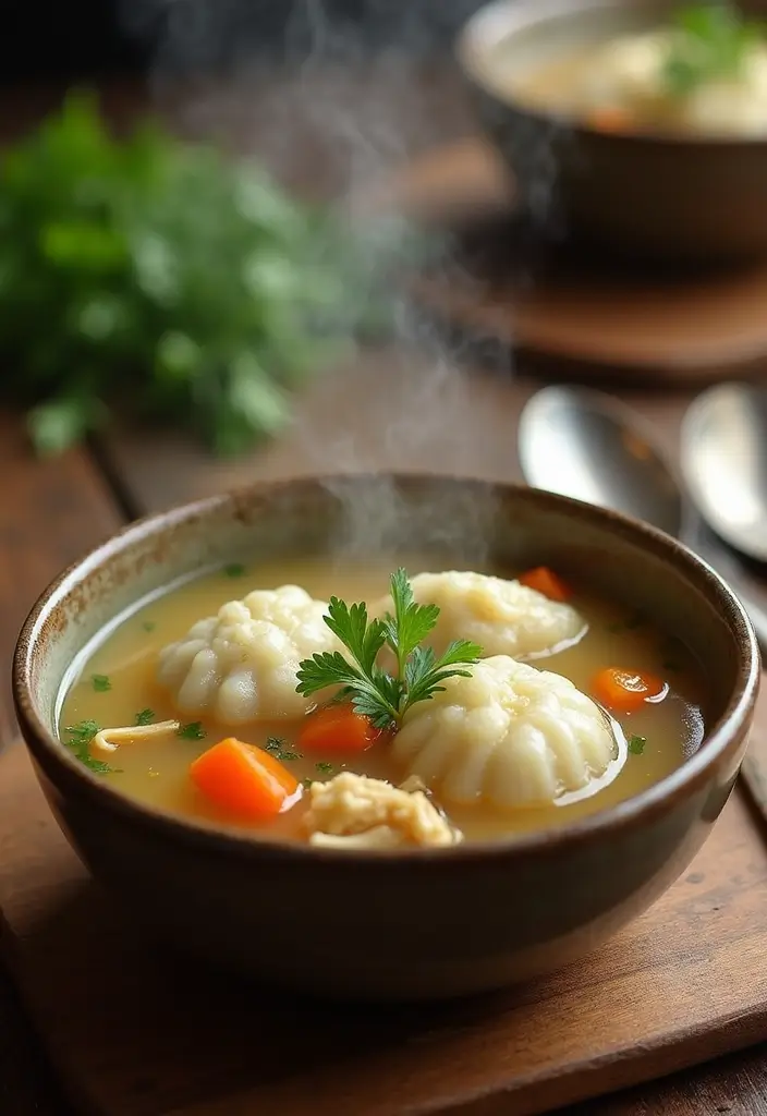30 Soup with Rotisserie Chicken Recipes That Feel Cozy & Nourishing - 9. Chicken and Dumpling Soup
