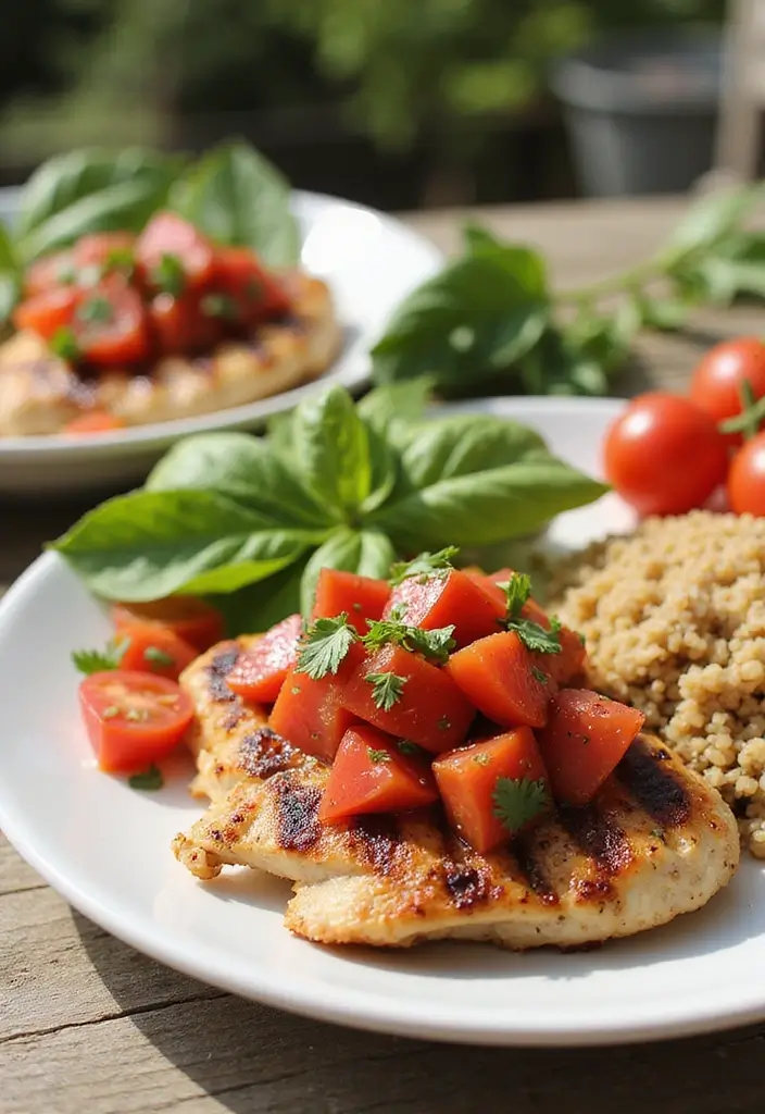 30 Summer Chicken Breast Recipes That Are Light & Grilled to Perfection 30 30 Summer Chicken Breast Recipes That Are Light & Grilled to Perfection - 29. Grilled Chicken with Tomato Basil Salsa