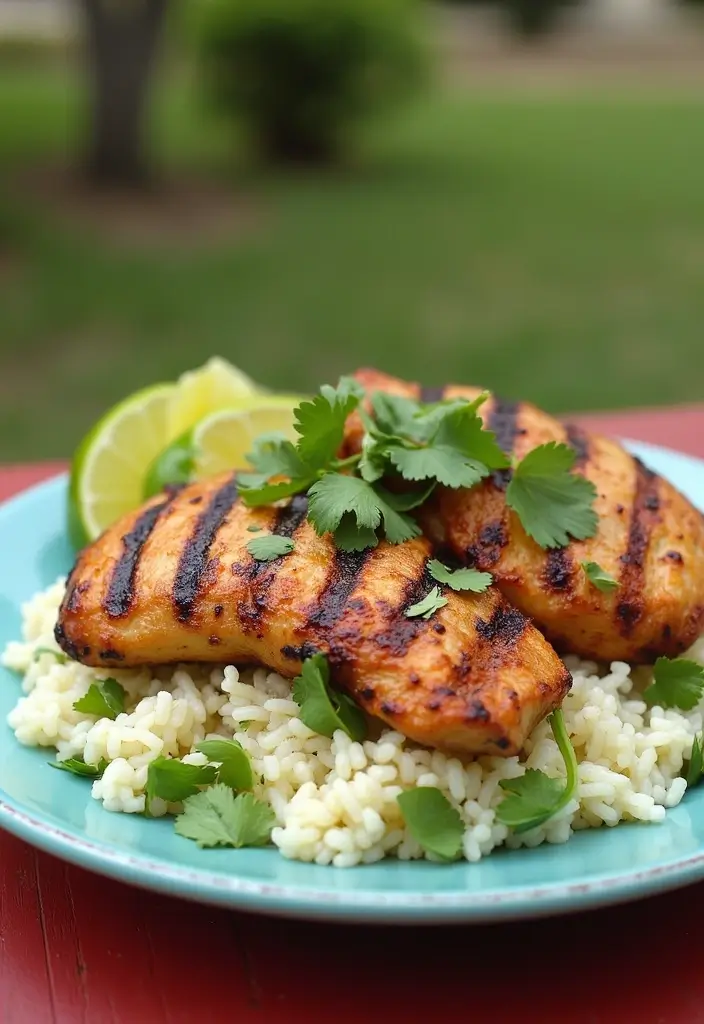 30 Summer Chicken Breast Recipes That Are Light & Grilled to Perfection 31 30 Summer Chicken Breast Recipes That Are Light & Grilled to Perfection - 30. Grilled Chicken with Cilantro Lime Rice