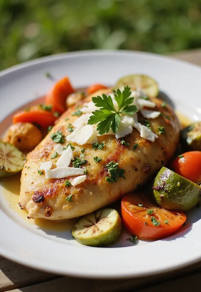 30 Summer Chicken Breast Recipes That Are Light & Grilled to Perfection 5 30 Summer Chicken Breast Recipes That Are Light & Grilled to Perfection - 4. Garlic Parmesan Grilled Chicken
