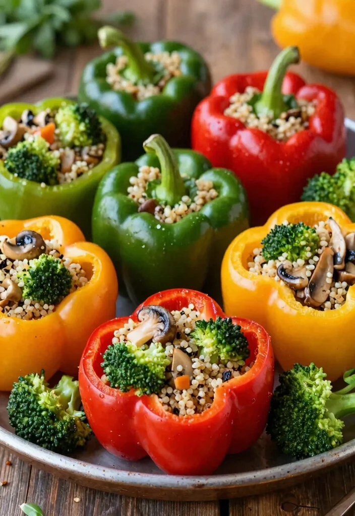 15 Broccoli and Mushroom Recipes: Savory Veggie Combos - 11. Broccoli and Mushroom Stuffed Peppers 1