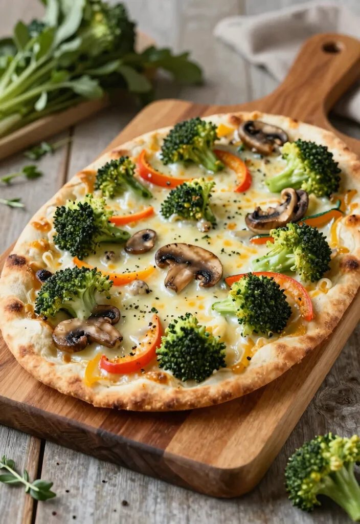 15 Broccoli and Mushroom Recipes: Savory Veggie Combos - 14. Broccoli and Mushroom Flatbread 1