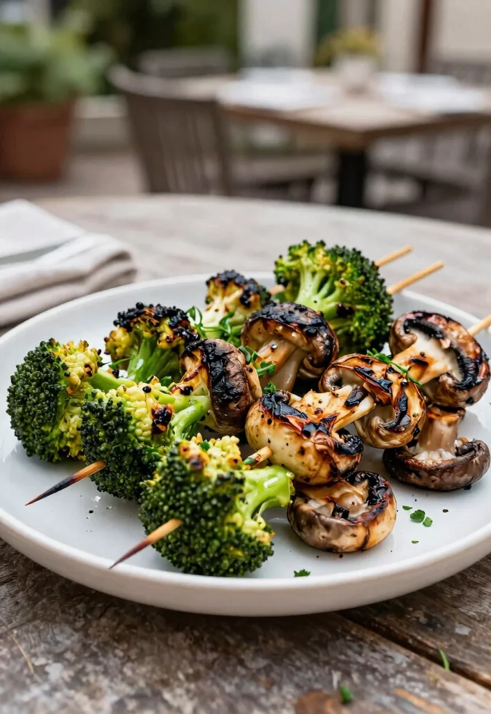 15 Broccoli and Mushroom Recipes: Savory Veggie Combos - 15. Broccoli and Mushroom Skewers 1
