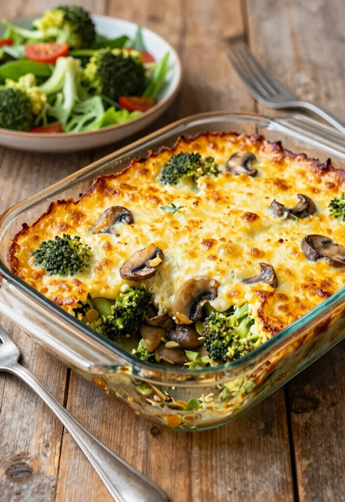 15 Broccoli and Mushroom Recipes: Savory Veggie Combos - 4. Cheesy Broccoli and Mushroom Casserole 1