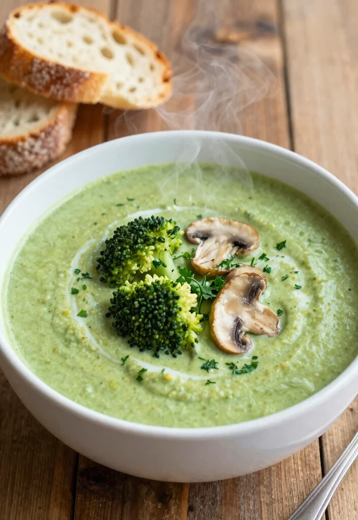 15 Broccoli and Mushroom Recipes: Savory Veggie Combos - 6. Broccoli and Mushroom Soup 1