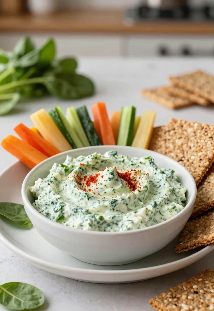 15 Cottage Cheese Recipes Snack High Protein Bites - 7. Cottage Cheese and Spinach Dip 1