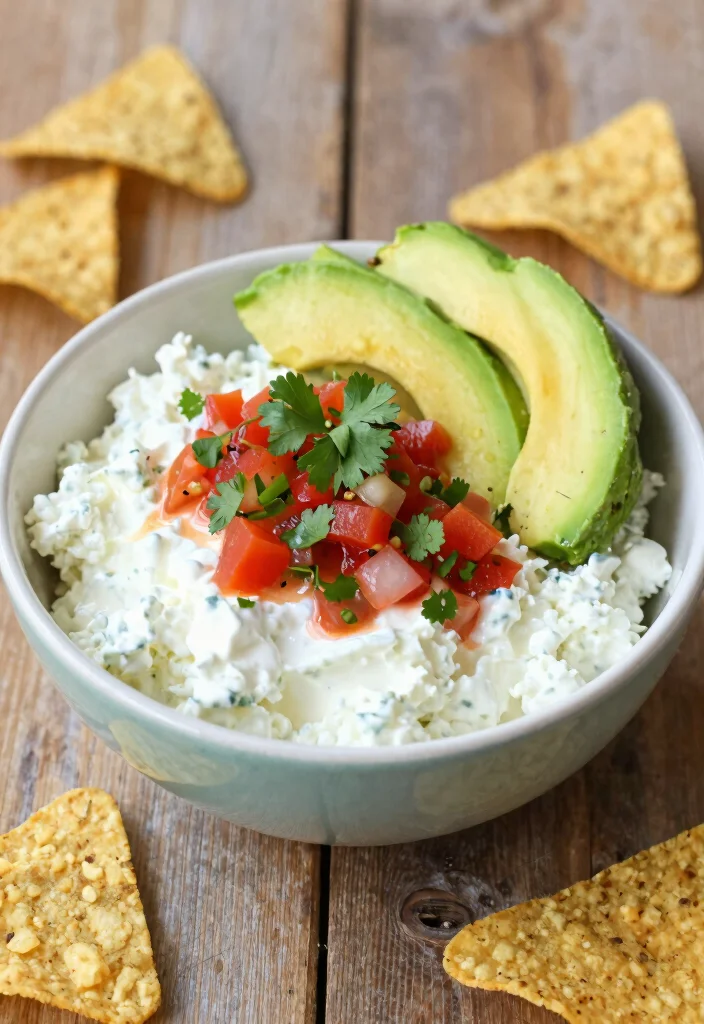 15 Cottage Cheese Recipes Snack High Protein Bites - 8. Cottage Cheese and Salsa Bowl 1