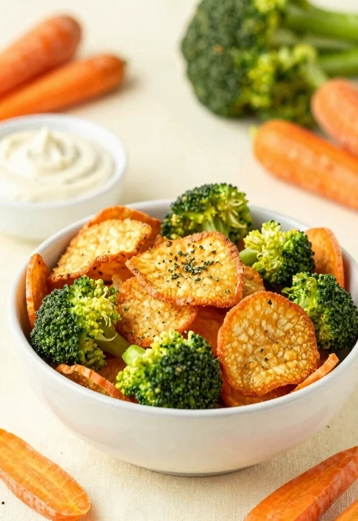 16 Broccoli and Carrot Recipes for Healthy, Colorful Sides - 12. Baked Broccoli and Carrot Chips 1