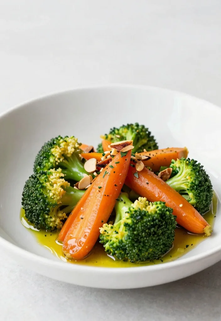 16 Broccoli and Carrot Recipes for Healthy, Colorful Sides - 13. Broccoli and Carrot Sauté with Almonds 1