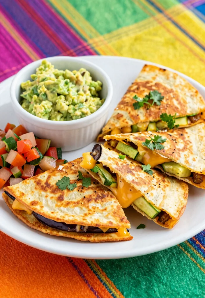 16 Eggplant and Zucchini Recipes Light Mediterranean Style - 11. Eggplant and Zucchini Quesadillas 1