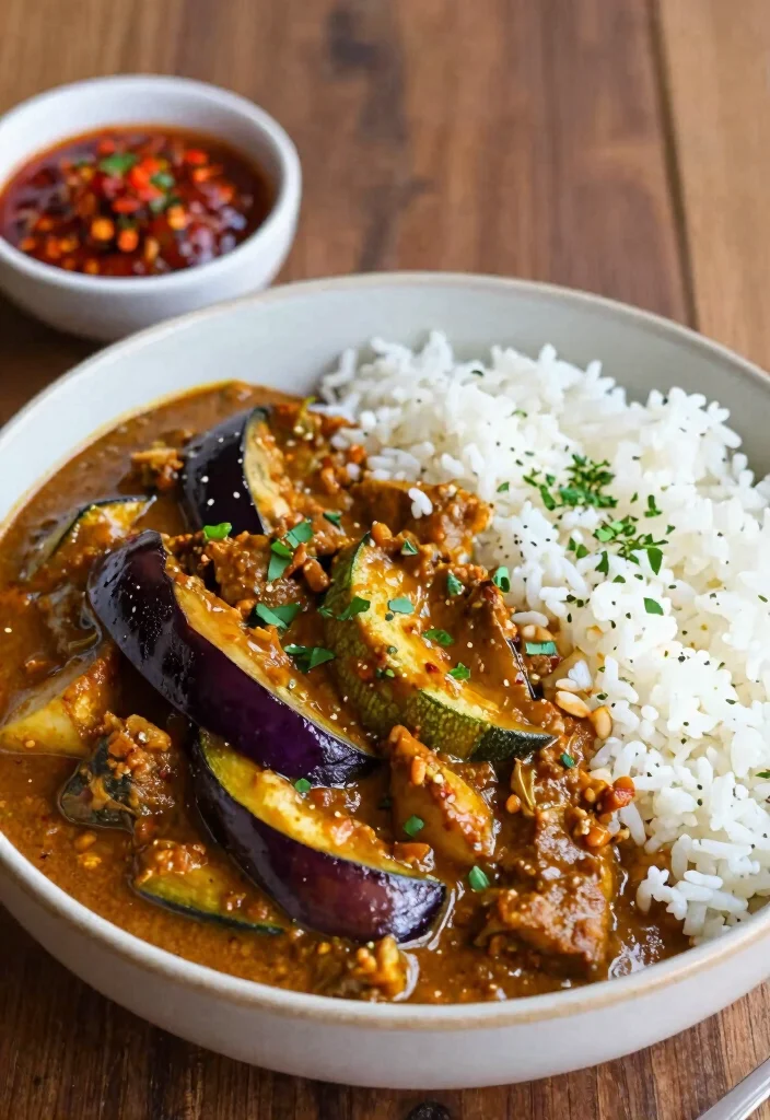 16 Eggplant and Zucchini Recipes Light Mediterranean Style - 12. Eggplant and Zucchini Curry 1