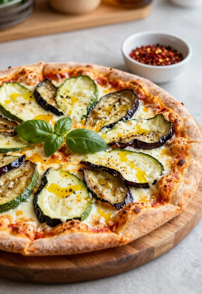 16 Eggplant and Zucchini Recipes Light Mediterranean Style - 13. Eggplant and Zucchini Pizza 1