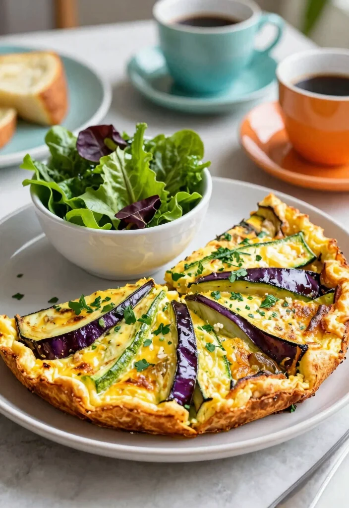 16 Eggplant and Zucchini Recipes Light Mediterranean Style - 14. Eggplant and Zucchini Frittata 1