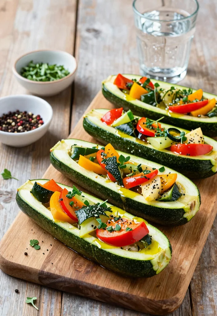 16 Eggplant and Zucchini Recipes Light Mediterranean Style - 2. Ratatouille-Stuffed Zucchini 1