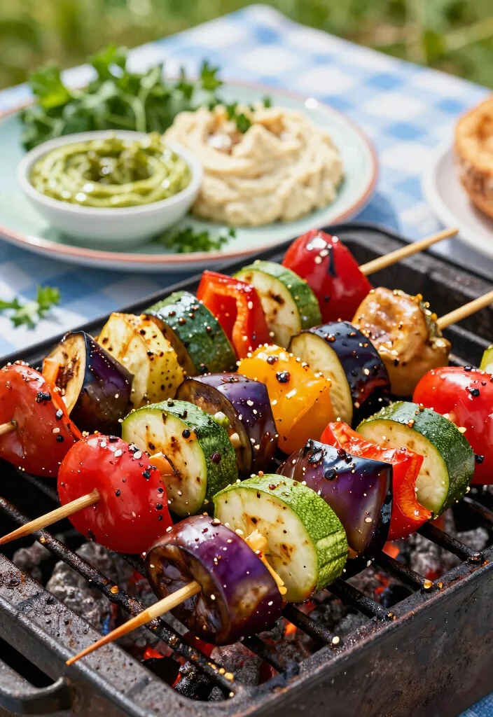 16 Eggplant and Zucchini Recipes Light Mediterranean Style - 4. Mediterranean Eggplant and Zucchini Skewers 1