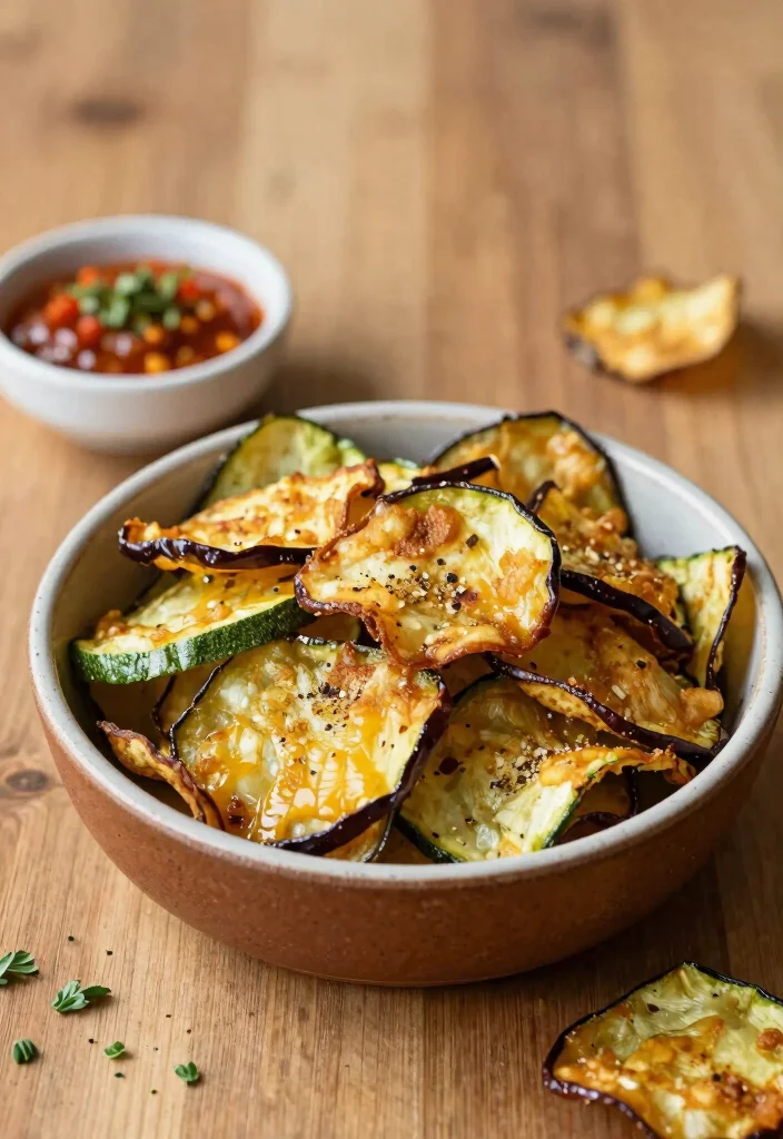 16 Eggplant and Zucchini Recipes Light Mediterranean Style - 7. Baked Eggplant and Zucchini Chips 1
