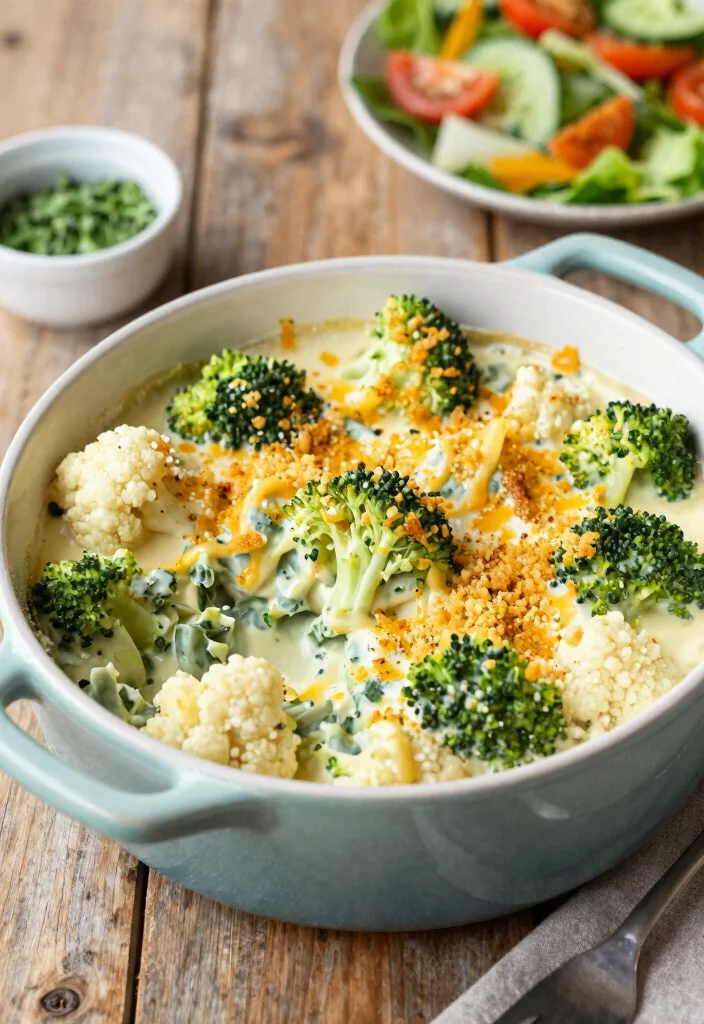 17 Broccoli and Cauliflower Recipes: Simple Nutritious Dishes - 1. Creamy Broccoli and Cauliflower Casserole 1