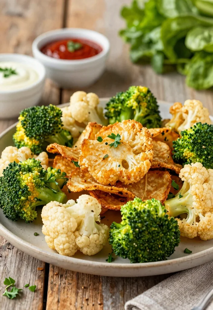 17 Broccoli and Cauliflower Recipes: Simple Nutritious Dishes - 15. Broccoli and Cauliflower Chips 1