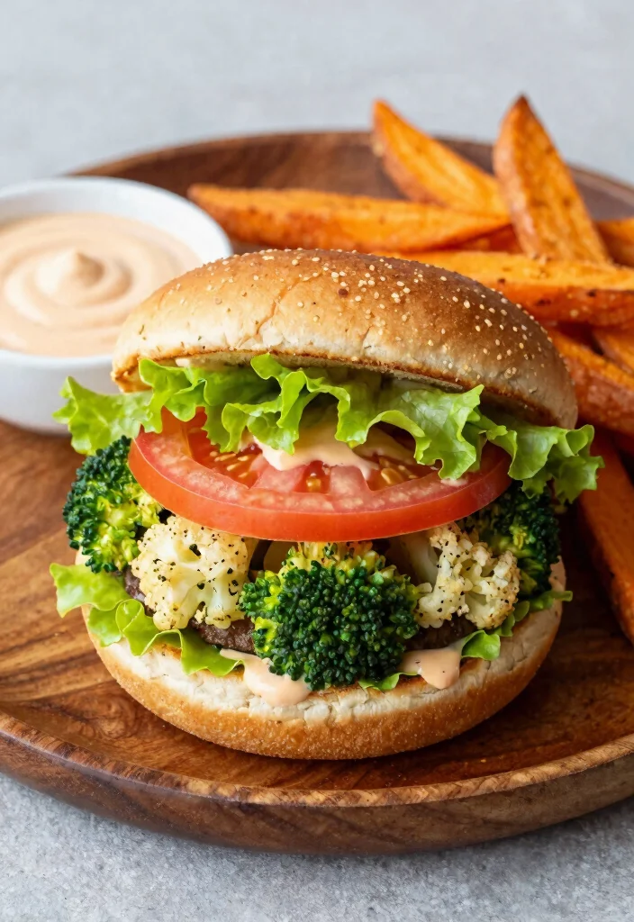 17 Broccoli and Cauliflower Recipes: Simple Nutritious Dishes - 17. Broccoli and Cauliflower Burger 1
