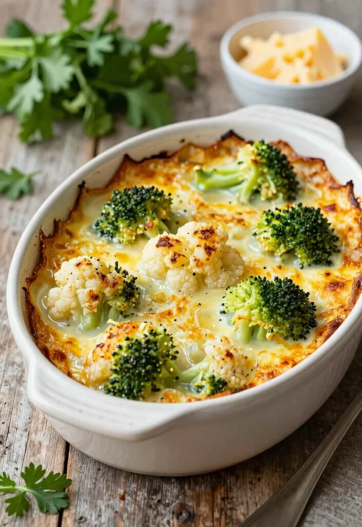 17 Broccoli and Cauliflower Recipes: Simple Nutritious Dishes - 8. Cauliflower and Broccoli Gratin 1
