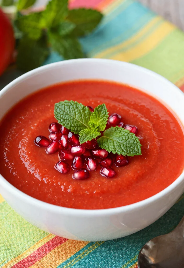17 Canned Tomato Soup Recipes Cozy Quick Comfort - 17. Tomato Soup with Pomegranate Seeds 1