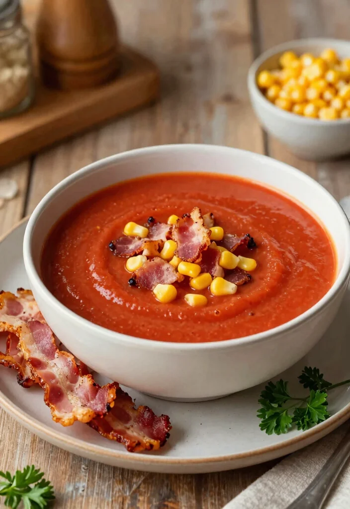 17 Canned Tomato Soup Recipes Cozy Quick Comfort - 9. Tomato Soup with Bacon and Corn 1