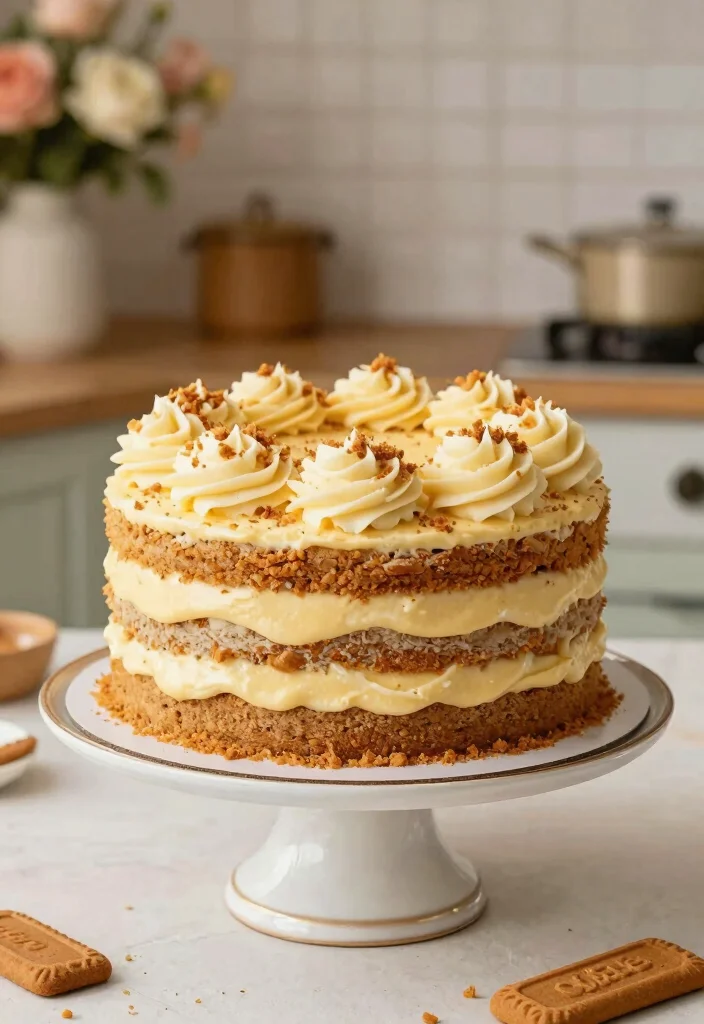 17 Irresistible Vegan Biscoff Cookie Butter Recipes - 17. Biscoff Cookie Butter Cake 1