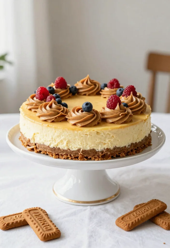 17 Irresistible Vegan Biscoff Cookie Butter Recipes - 3. No-Bake Biscoff Cookie Butter Cheesecake 1