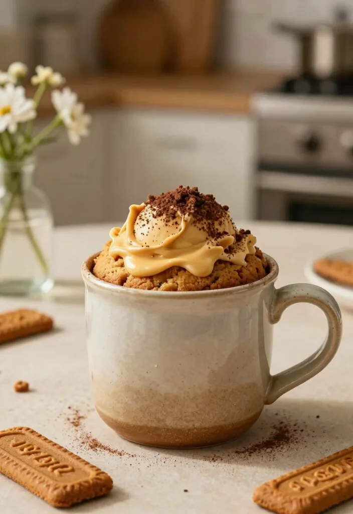 17 Irresistible Vegan Biscoff Cookie Butter Recipes - 9. Biscoff Cookie Butter Mug Cake 1