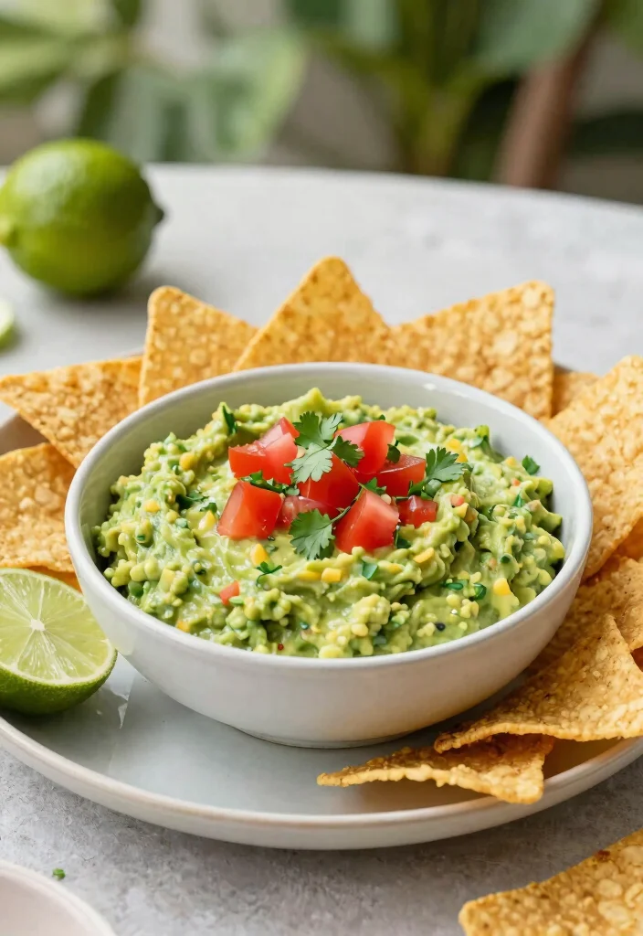 18 Appetizer Recipes for Party Easy Crowd Pleasers - 1. Zesty Guacamole with Tortilla Chips 1