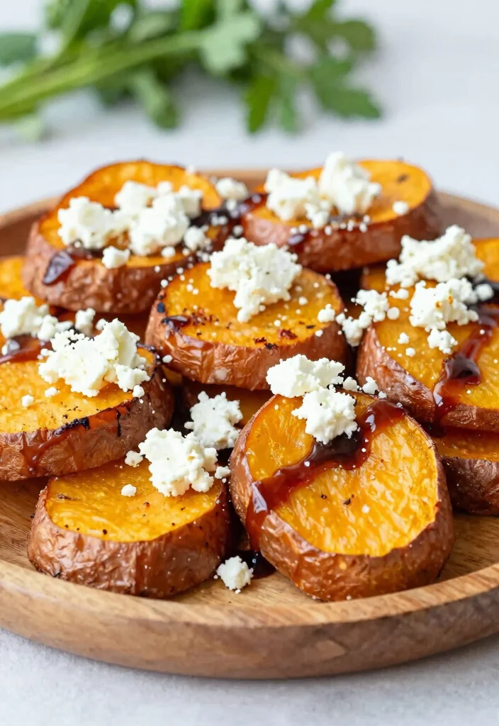 18 Appetizer Recipes for Party Easy Crowd Pleasers - 9. Sweet Potato Rounds with Feta 1