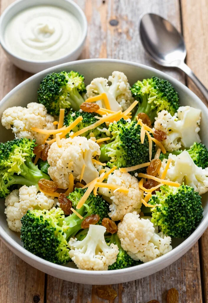 18 Broccoli Cauliflower Salad Recipes Fresh Crunchy Bowls - 1. Classic Broccoli Cauliflower Salad 1