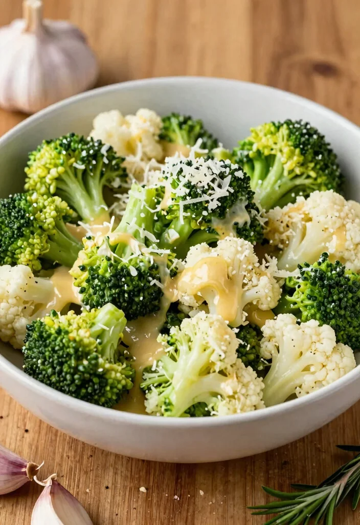 18 Broccoli Cauliflower Salad Recipes Fresh Crunchy Bowls - 17. Broccoli Cauliflower Salad with Garlic Butter Dressing 1