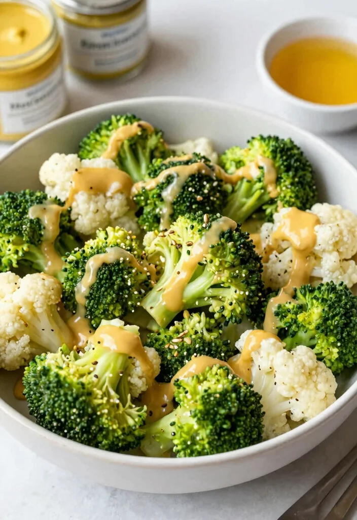 18 Broccoli Cauliflower Salad Recipes Fresh Crunchy Bowls - 18. Broccoli Cauliflower Salad with Honey Mustard Dressing 1