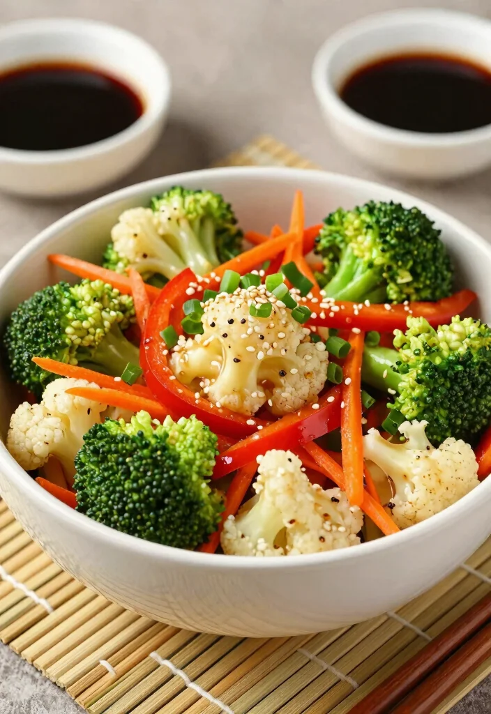 18 Broccoli Cauliflower Salad Recipes Fresh Crunchy Bowls - 3. Asian-Inspired Broccoli Cauliflower Salad 1