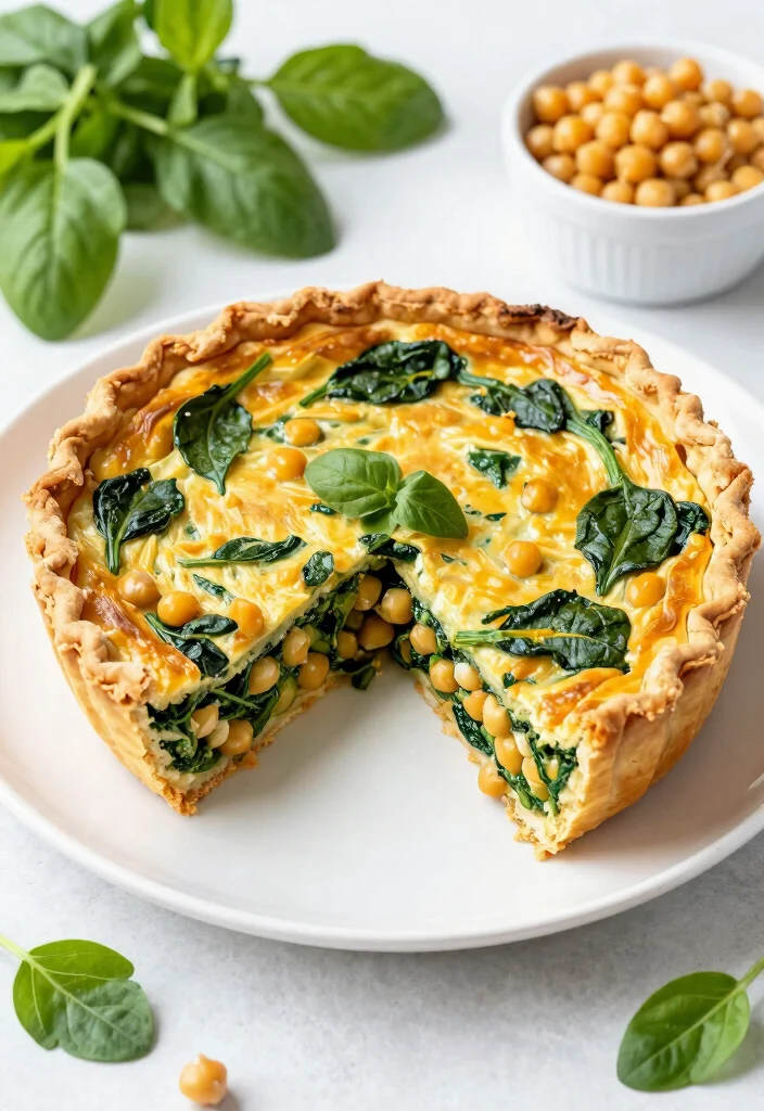 18 Crustless Quiche Recipes: Easy Protein-Packed Meals - 11. Chickpea and Spinach Crustless Quiche 1
