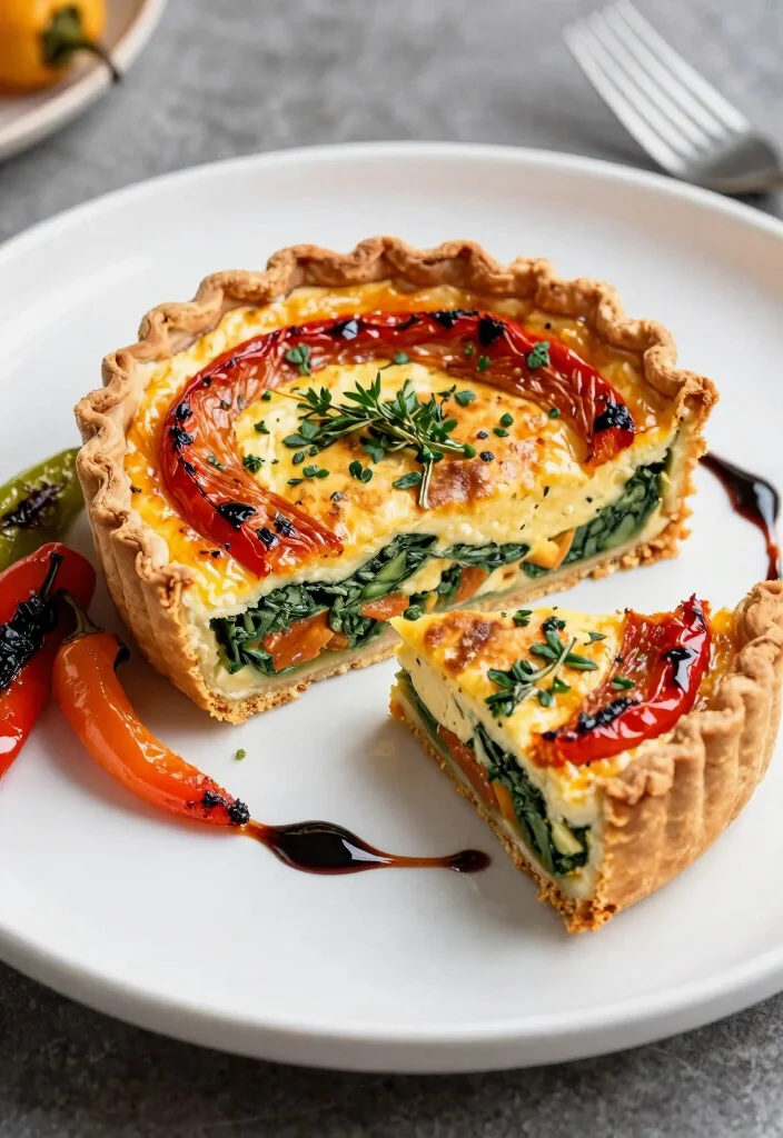 18 Crustless Quiche Recipes: Easy Protein-Packed Meals - 17. Roasted Red Pepper and Spinach Crustless Quiche 1