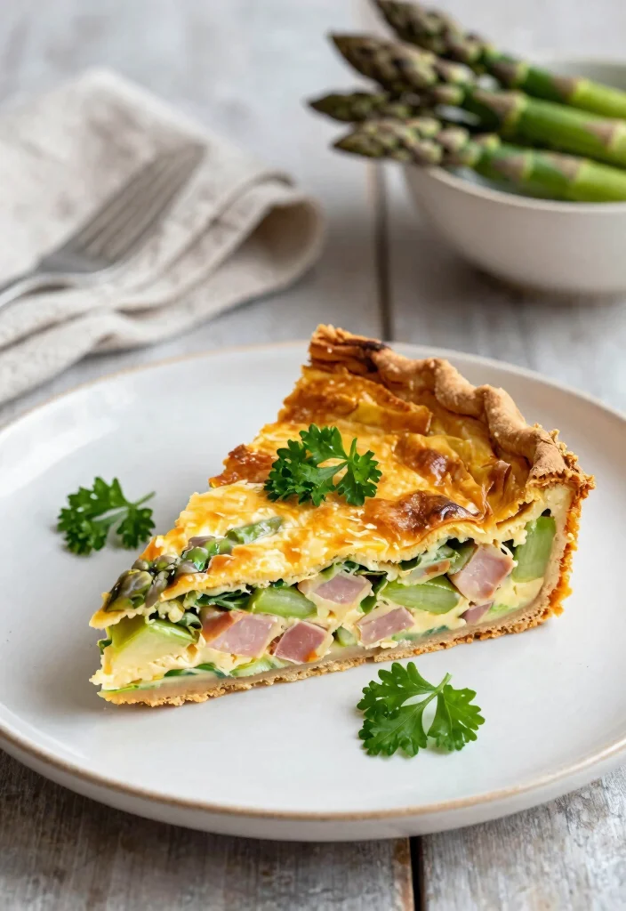 18 Crustless Quiche Recipes: Easy Protein-Packed Meals - 5. Asparagus and Ham Crustless Quiche 1