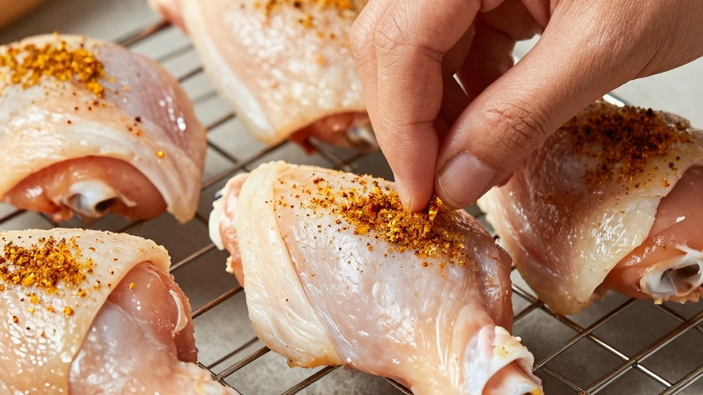 Oven Baked Chicken Thighs Juicy and Full of Flavor 5 Oven Baked Chicken Thighs Juicy and Full of Flavor - Step 4: Apply Spice Rub 1