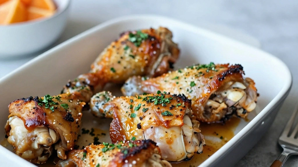 Oven Baked Chicken Thighs Juicy and Full of Flavor 9 Oven Baked Chicken Thighs Juicy and Full of Flavor - Step 8: Serve and Enjoy 1