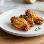 Whole Chicken Wings Baked in the Oven Until Crispy