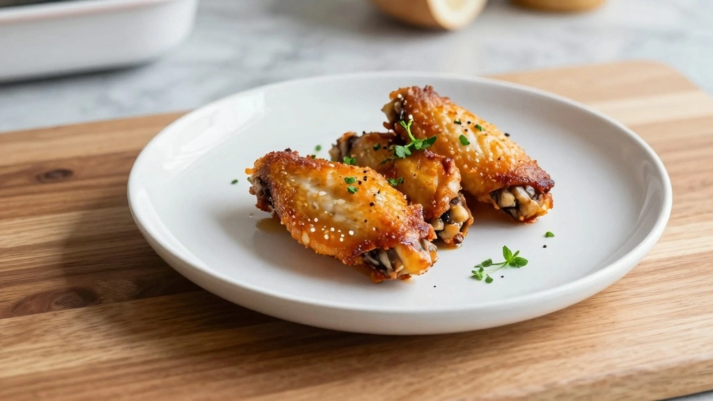 Whole Chicken Wings Baked in the Oven Until Crispy